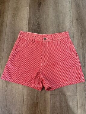 Denimist Carpenter Short Red & White Stripe Shorts Size 27 DSW1550